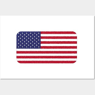 American Flag Pastel Chalk Art Posters and Art